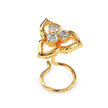 0.06Ct Floral Three Stone Lab-Grown Diamond Gold Wire Back Stud Nosepins