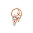 0.08Ct Teardrop Style Lab-Grown Diamond Gold Wire Back Stud Nosepins