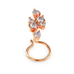 0.08Ct Teardrop Style Lab-Grown Diamond Gold Wire Back Stud Nosepins