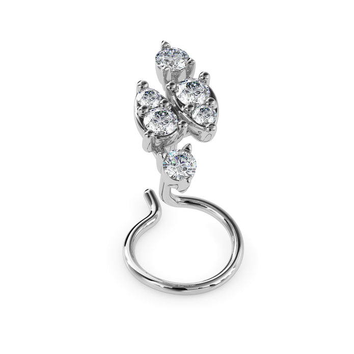 0.08Ct Teardrop Style Lab-Grown Diamond Gold Wire Back Stud Nosepins