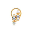 0.08Ct Teardrop Style Lab-Grown Diamond Gold Wire Back Stud Nosepins