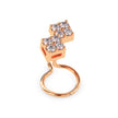 0.07Ct Two Square Cluster Lab-Grown Diamond Gold Wire Back Stud Nosepins