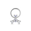 0.08Ct Round Prong Set Lab-Grown Diamond Gold Wire Back Stud Nosepins