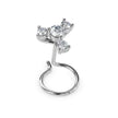 0.08Ct Round Prong Set Lab-Grown Diamond Gold Wire Back Stud Nosepins