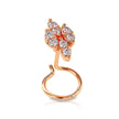 0.07Ct Leaf Style Cluster Lab-Grown Diamond Gold Wire Back Stud Nosepins