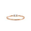 oval three stone diamond ring in rose gold