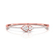 pear two stone diamond bracelet in rose gold