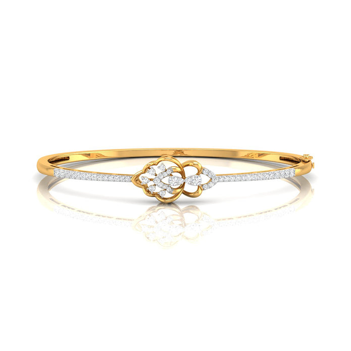 pear two stone diamond bracelet in yellow gold
