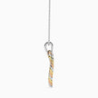 heart-shaped pendant necklace with gold and silver 