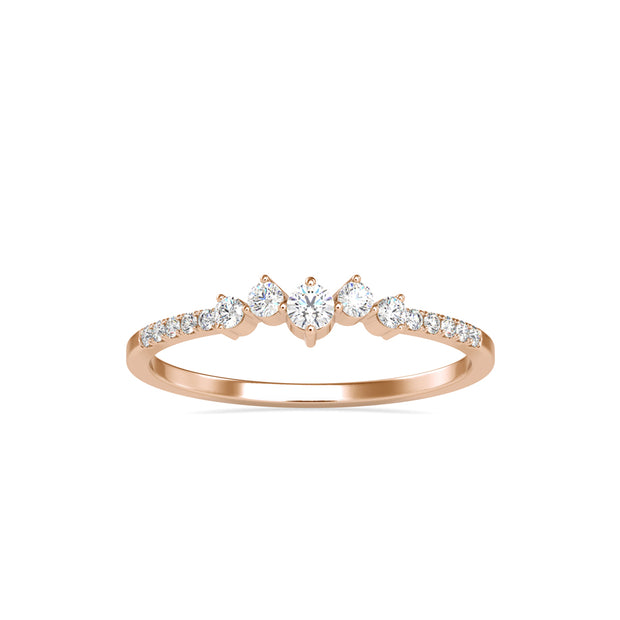 prong set diamond ring in rose gold