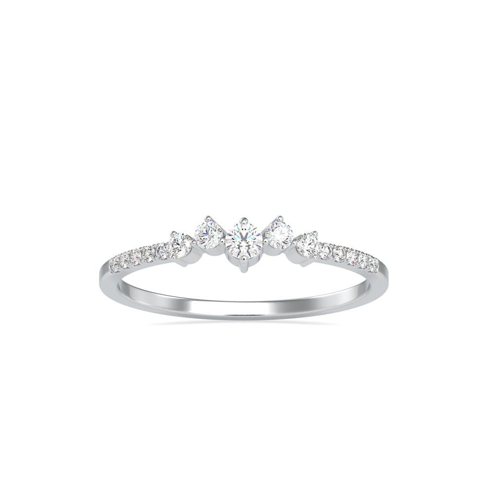 prong set diamond ring in white gold