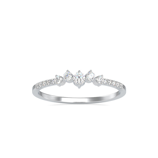 prong set diamond ring in white gold