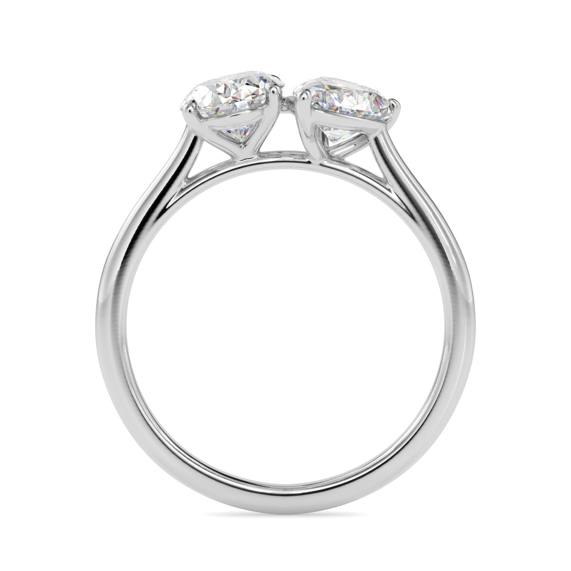 1.88Ct Pear & Oval Lab-Grown Diamond Toi Et Moi Gold Ring