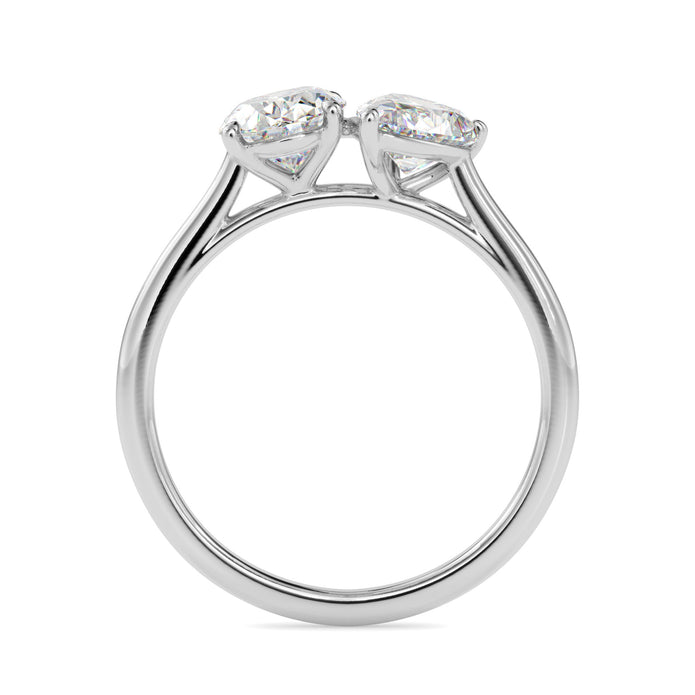 1.88Ct Pear & Oval Lab-Grown Diamond Toi Et Moi Gold Ring