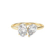 1.88Ct Pear & Oval Lab-Grown Diamond Toi Et Moi Gold Ring