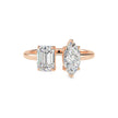 1.94Ct Emerald & Marquise Lab-Grown Diamond Toi Et Moi Gold Ring
