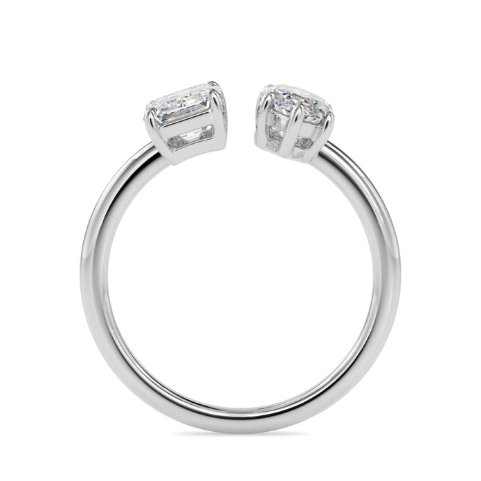 1.94Ct Emerald & Marquise Lab-Grown Diamond Toi Et Moi Gold Ring