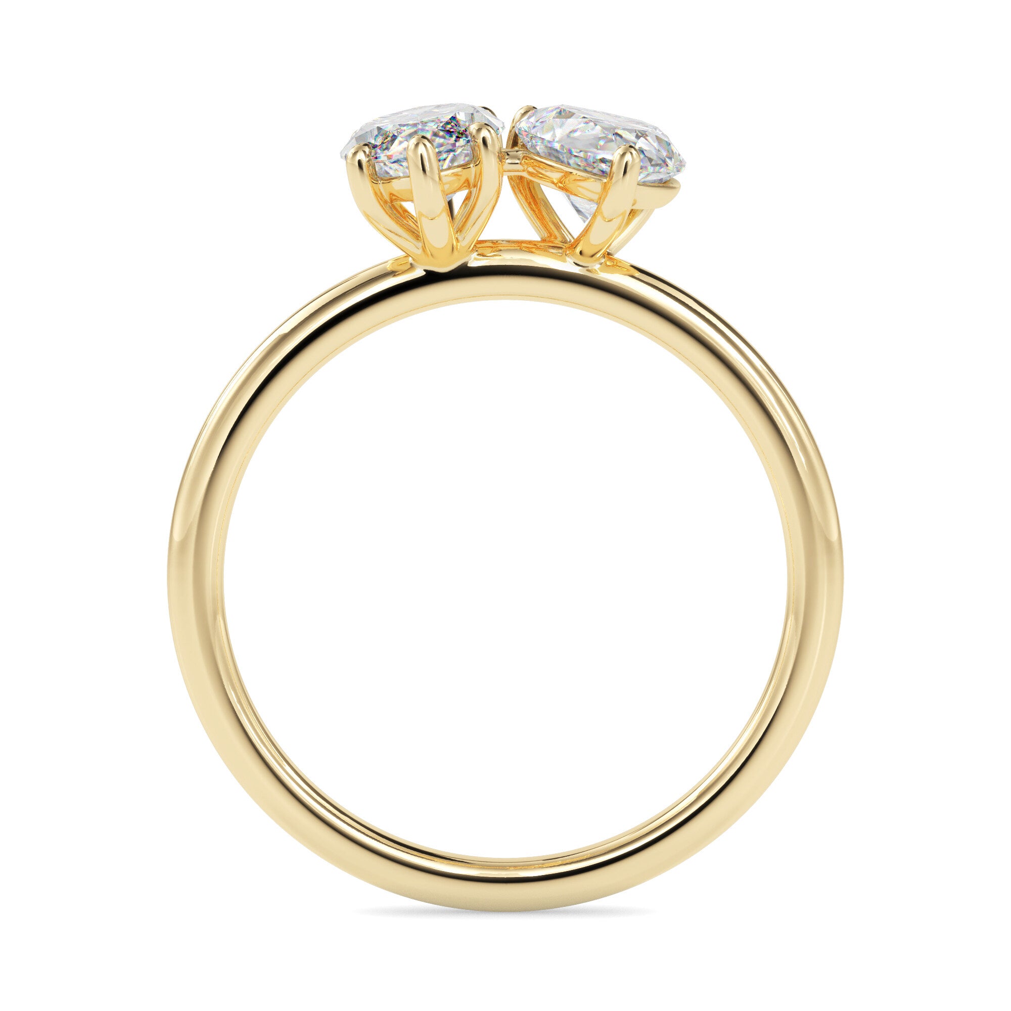 1.75Ct Pear & Marquise Lab-Grown Diamond Toi Et Moi Gold Ring