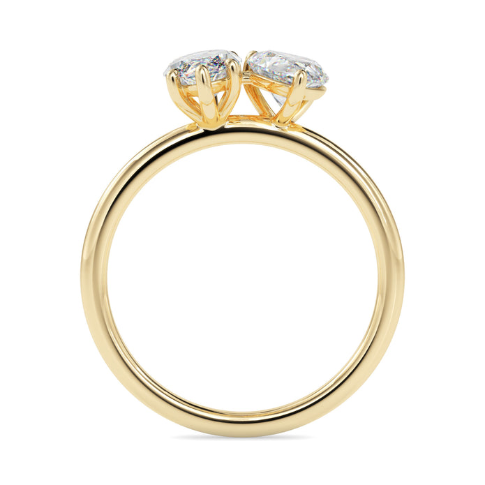 1.75Ct Pear & Marquise Lab-Grown Diamond Toi Et Moi Gold Ring