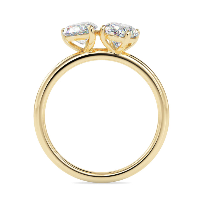 1.88Ct Oval & Pear Lab-Grown Diamond Toi Et Moi Gold Ring