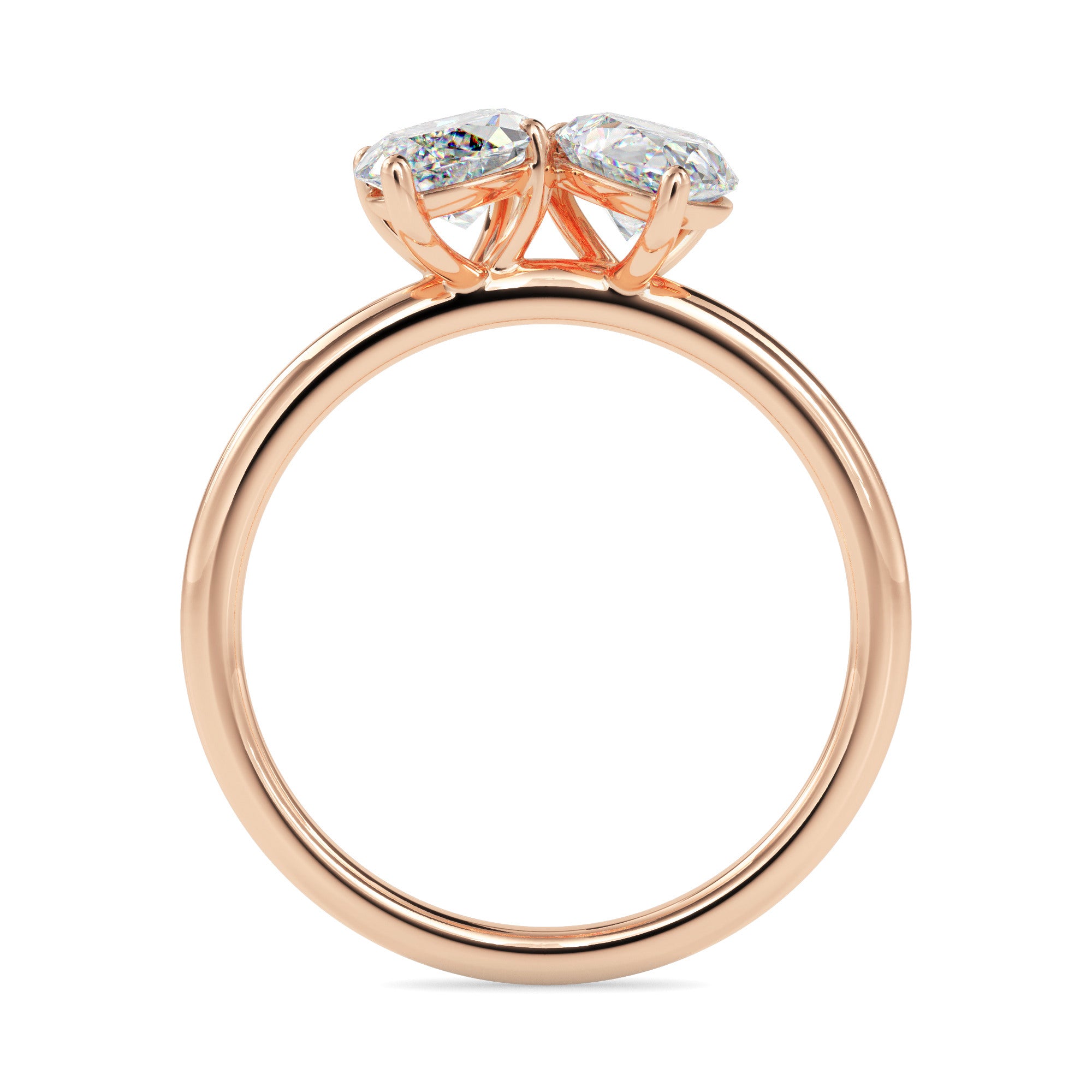1.75Ct Marquise & Pear Lab-Grown Diamond Toi Et Moi Gold Ring