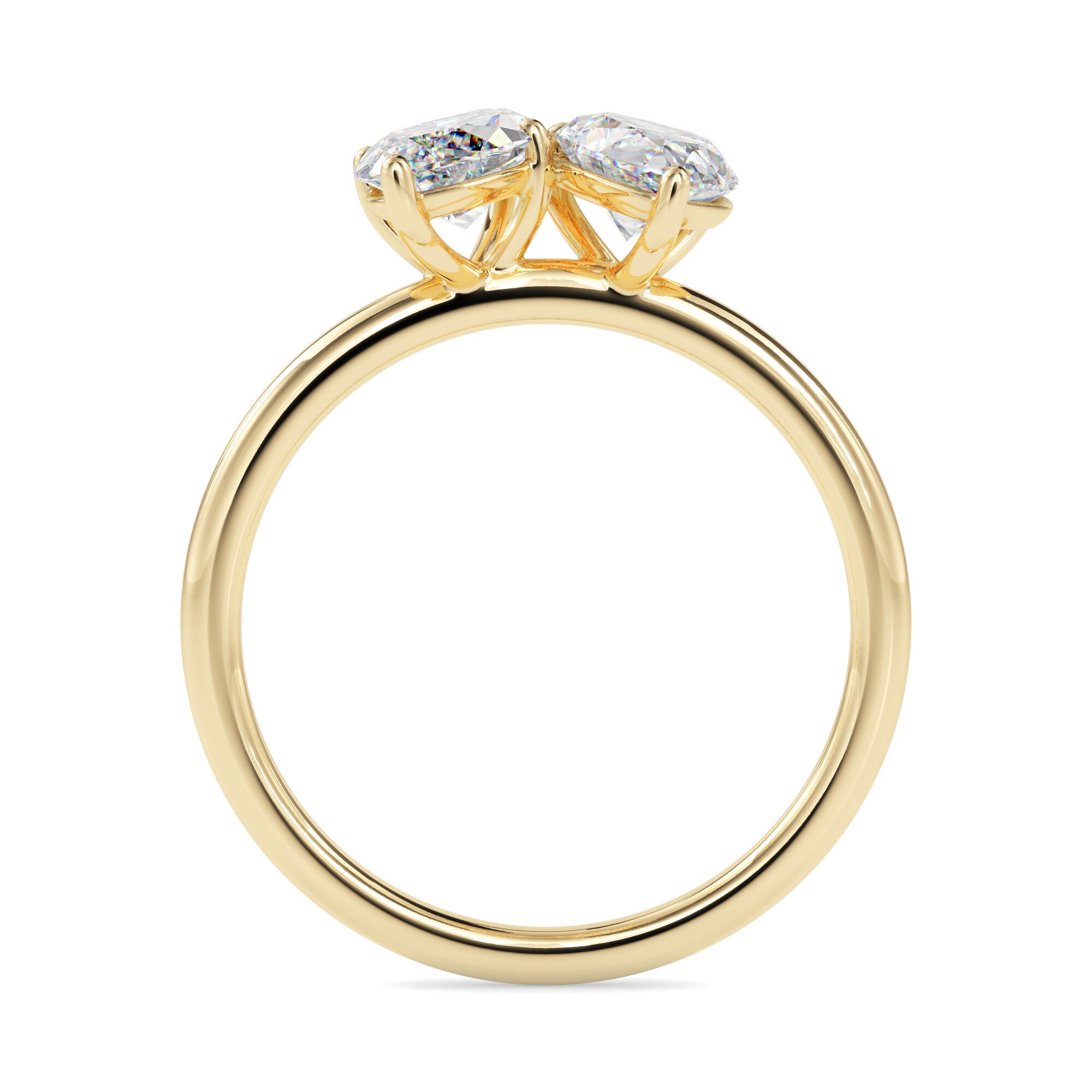 1.75Ct Marquise & Pear Lab-Grown Diamond Toi Et Moi Gold Ring