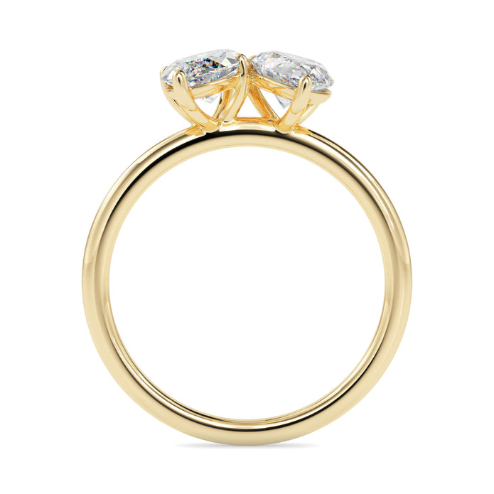1.75Ct Marquise & Pear Lab-Grown Diamond Toi Et Moi Gold Ring