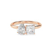 1.93Ct Princess & Pear Lab-Grown Diamond Toi Et Moi Gold Ring