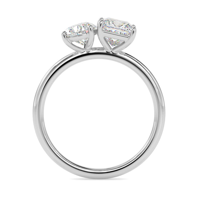 1.93Ct Princess & Pear Lab-Grown Diamond Toi Et Moi Gold Ring