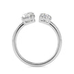 1.89Ct Oval & Pear Open Gap Lab-Grown Diamond Toi Et Moi Gold Ring