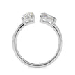 1.80Ct Pear & Oval Open Gap Lab-Grown Diamond Toi Et Moi Gold Ring