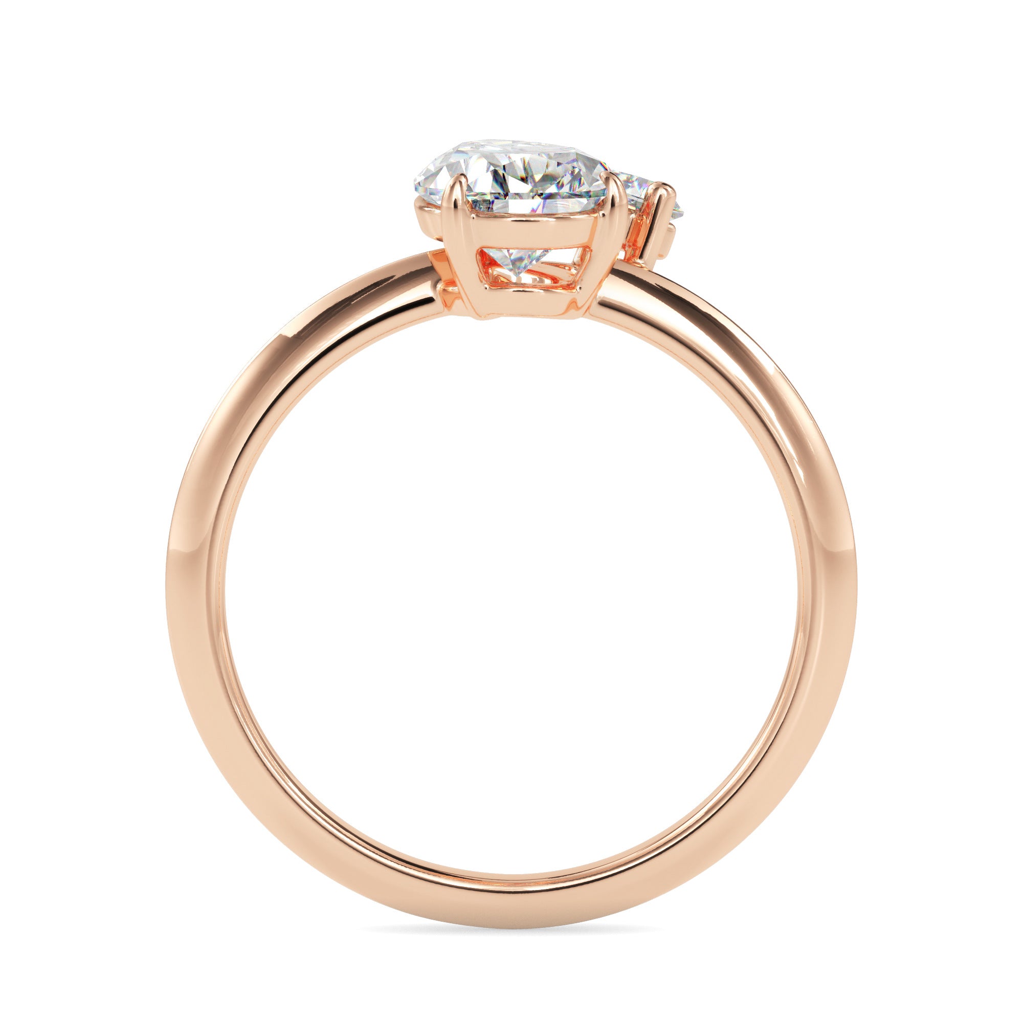 1.88Ct Pear & Baguette Lab-Grown Diamond Toi Et Moi Gold Ring