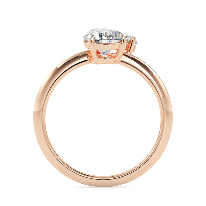 1.88Ct Pear & Baguette Lab-Grown Diamond Toi Et Moi Gold Ring