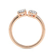 1.88Ct Pear & Emerald Lab-Grown Diamond Toi Et Moi Gold Ring