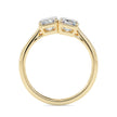 1.97Ct Emerald Cut Two Stone Lab-Grown Diamond Toi Et Moi Gold Ring
