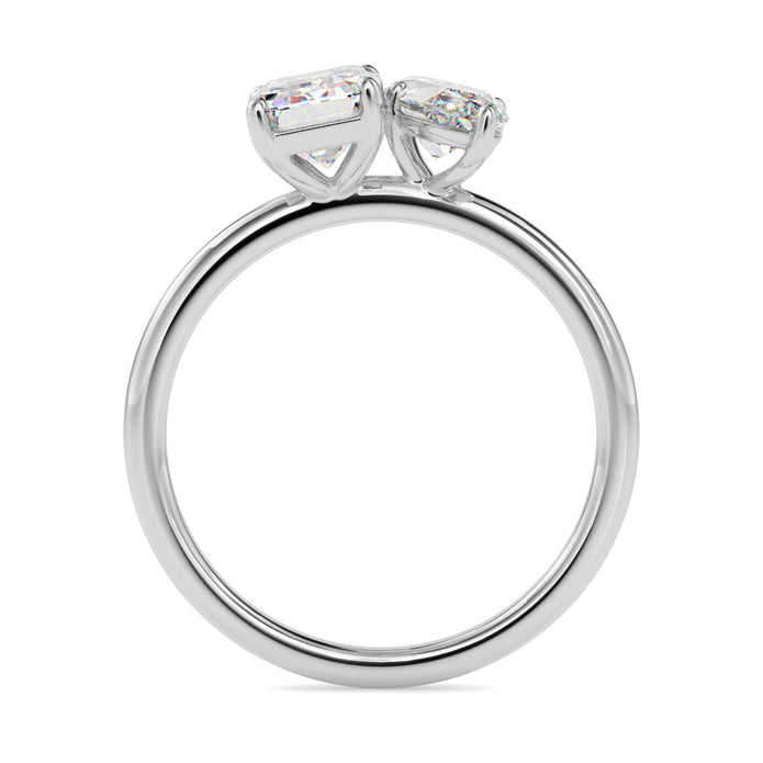 1.95Ct Emerald & Marquise Lab-Grown Diamond Toi Et Moi Gold Ring