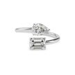 1.88Ct Emerald & Pear Lab-Grown Diamond Toi Et Moi Gold Ring