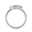 1.90Ct Emerald & Princess Lab-Grown Diamond Toi Et Moi Gold Ring