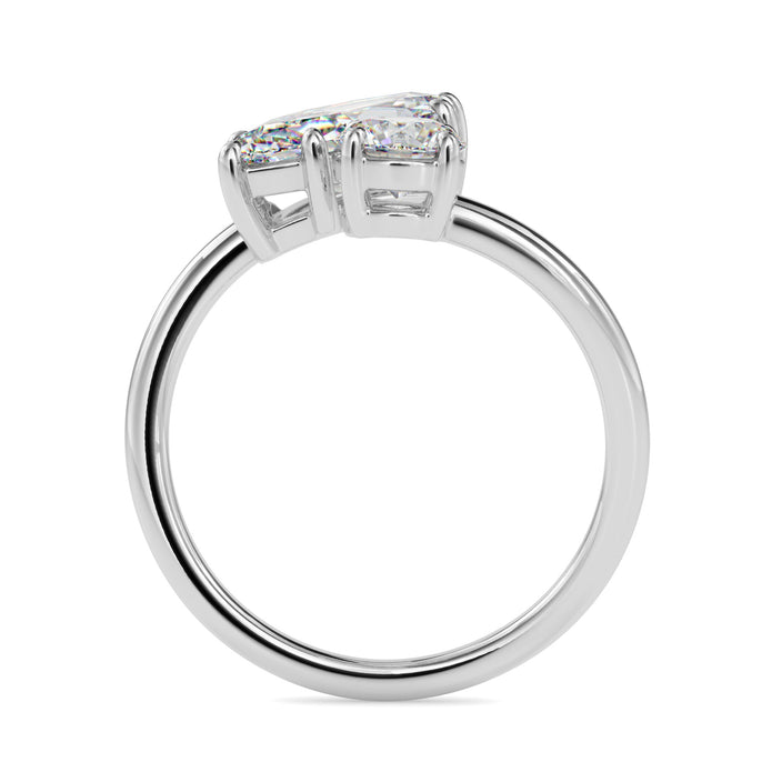 1.88Ct Round & Marquise Lab-Grown Diamond Toi Et Moi Gold Ring