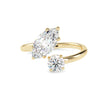 1.88Ct Round & Marquise Lab-Grown Diamond Toi Et Moi Gold Ring