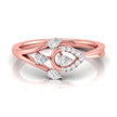 0.24Ct Leaf Like Design Pear Cut Prong Set Lab-Grown Diamond Ring