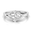 0.24Ct Leaf Like Design Pear Cut Prong Set Lab-Grown Diamond Ring