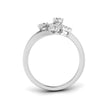 0.24Ct Leaf Like Design Pear Cut Prong Set Lab-Grown Diamond Ring