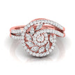 0.58Ct Spiral Design Marquise Cut Prong Set Lab-Grown Diamond Ring