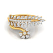 0.76Ct Leaf & Floral Design Marquise And Round Cut Lab-Grown Diamond Ring
