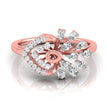 0.37Ct Asymmetrical Floral Burst Pear Cut Lab-Grown Diamond Ring