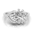 0.37Ct Asymmetrical Floral Burst Pear Cut Lab-Grown Diamond Ring