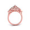 0.29Ct Round & Pear Cut Cluster Cocktail Lab-Grown Diamond Ring