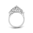 0.29Ct Round & Pear Cut Cluster Cocktail Lab-Grown Diamond Ring