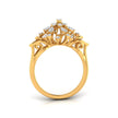 0.29Ct Round & Pear Cut Cluster Cocktail Lab-Grown Diamond Ring